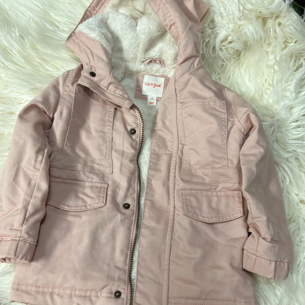 Toddler girl pink coat